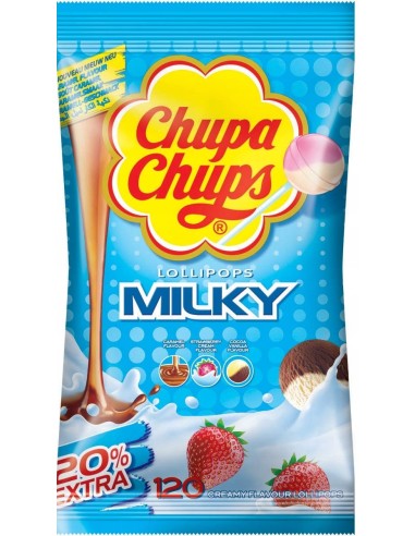 Chupa Chups Milky Lollipops 120pcs