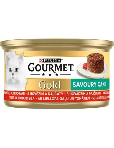Purina Gourmet Gold Savoury Cake with Beef 85g