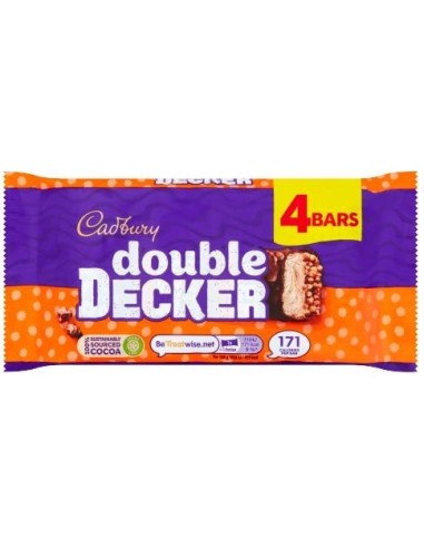 Cadbury Double Decker Chocolate Bar 4Pk  149.2g