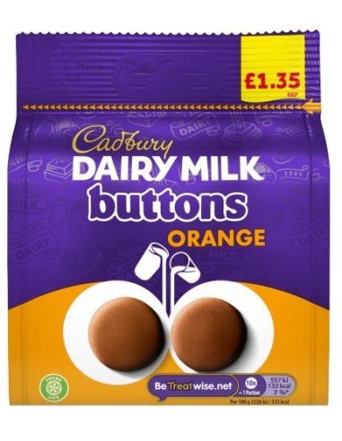Cadbury Dairy Milk Buttons Orange Pmp £1.35 95g