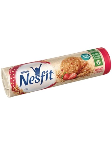 Nesfit Biscoito Strawberry and Cereals 160g