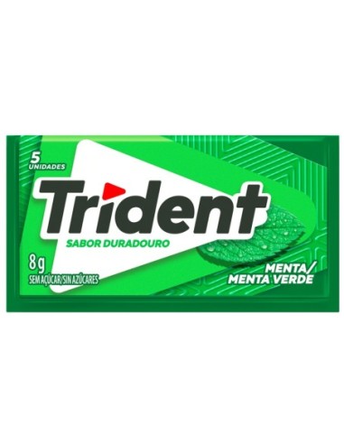 Trident Green Mint Bubble Gum 8g