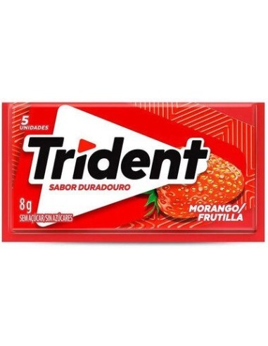 Trident Strawberry Bubble Gum 8g