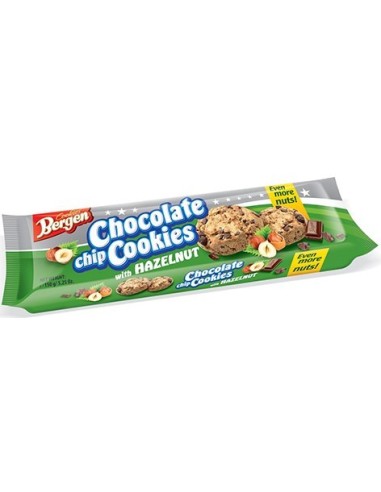 Bergen Choco Chip Cookies with Hazelnut 100g