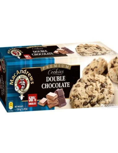 Bergen MacAndrews 50% Double Chocolate Cookies 130g