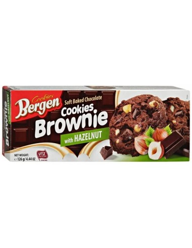 Bergen Soft Baked Brownie Cookies with Hazelnut 126g