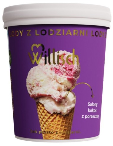 Willisch Salted Coconut with Blackcurrant Ice Cream 465ml