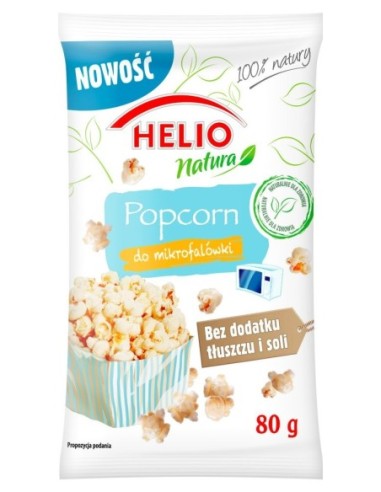 Helio Microwave Popcorn No Added Salt & Fat 80g