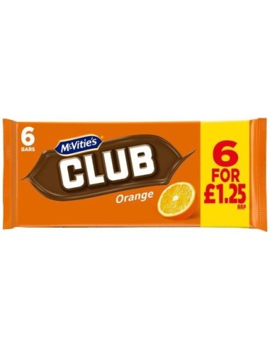 McVitie's Club Orange 6Pk Pmp £1.25 136g
