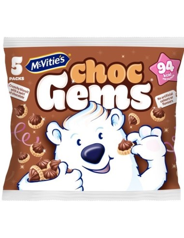 McVitie's Iced Gems Chocolate Multipack Biscuits 5x19g