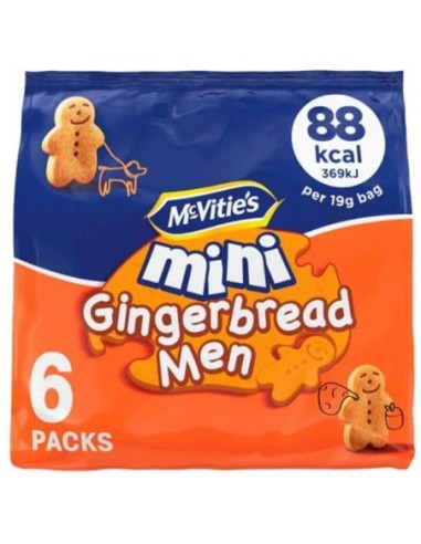 McVitie's Mini Gingerbread Men Multipack Biscuits 6x19g