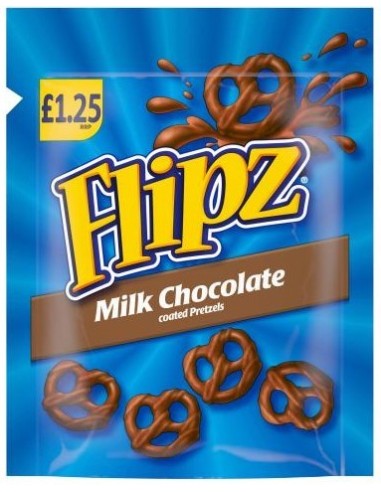 Flipz Milk Chocolate Pretzels Pmp £1.25 80g