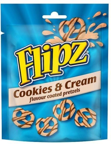 Flipz Pretzels Cookies & Cream Flavour Snacks 90g