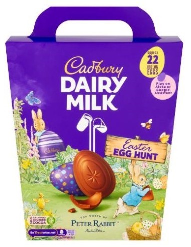 Cadbury Dairy Milk Small Easter Egg Hunt Carton 317g