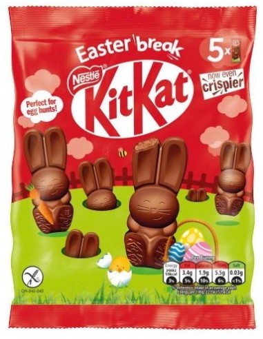 Kit Kat Bunny Milk Chocolate Easter Figure Sharing Bag 55g