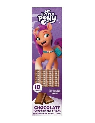 My Little Pony Dip & Sip Straws Chocolate 10Pk 60g