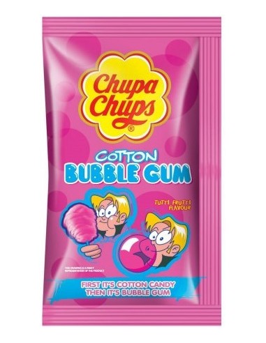 Chupa Chups Cotton Candy Bubble Gum Tutti Frutti 11g