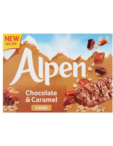 Alpen Chocolate & Caramel Bars 5x29g