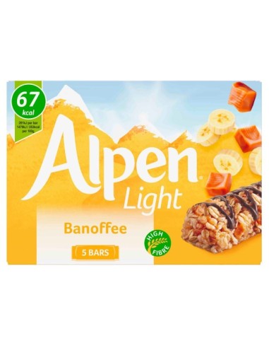 Alpen Light Cereal Bars Banoffee 5x19g