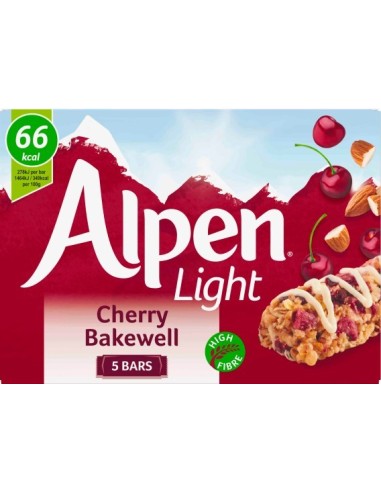 Alpen Light Cereal Bars Cherry Bakewell 5x19g