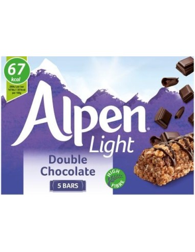 Alpen Light Cereal Bars Double Chocolate 5x19g