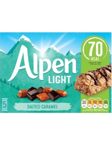 Alpen Light Cereal Bars Salted Caramel 5x19g