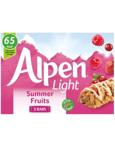 Alpen Light Cereal Bars Summer Fruits 5x19g