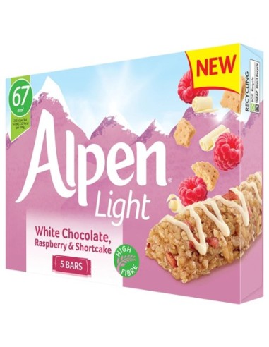 Alpen Light White Chocolate, Raspberry & Shortcake 5x19g