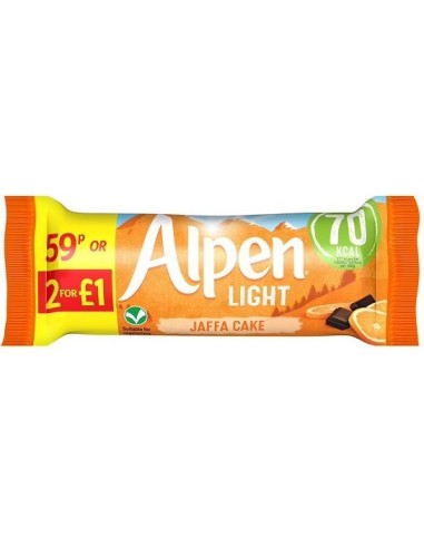Alpen Light Cereal Bar Jaffa Cake Pmp 59p 19g