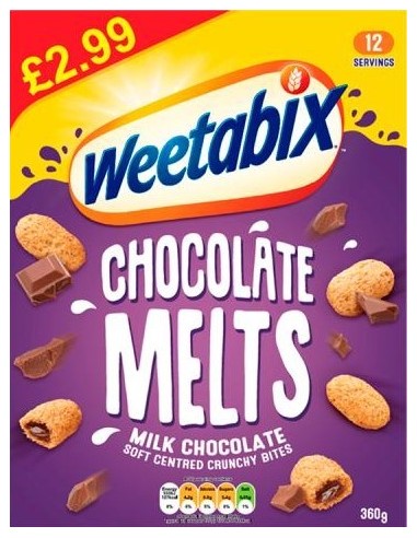 Weetabix Milk Chocolate Melts Pmp £2.99 360g