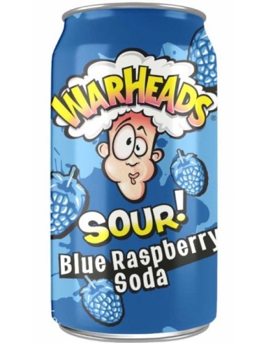 Warheads Blue Raspberry Sour Soda 355ml