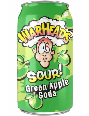 Warheads Green Apple Sour Soda 355ml