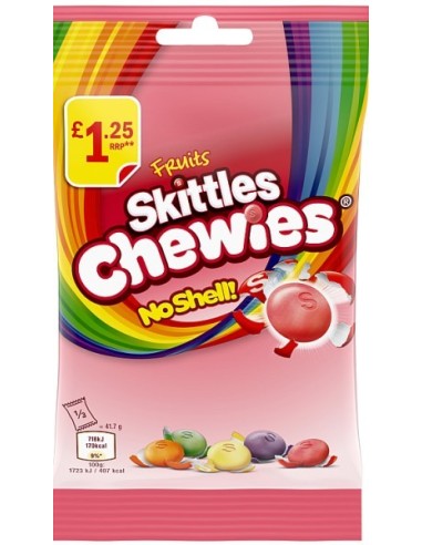 Skittles Chewies Vegan No Shell Fruits Pmp £1.25 125g