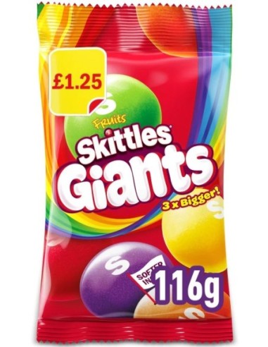 Skittles Giants Vegan Fruits Pmp £1.25 116g