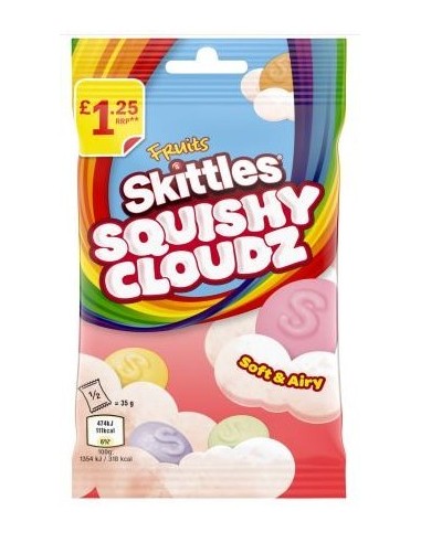 Skittles Squishy Cloudz Fruits Pmp £1.25 70g