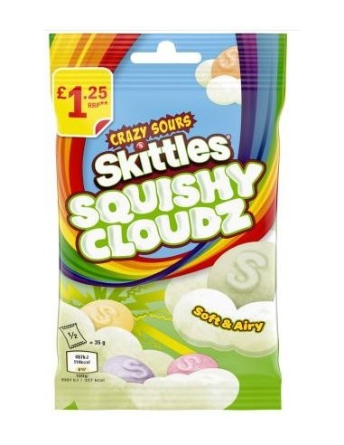Skittles Squishy Cloudz Crazy Sours Pmp £1.25 70g