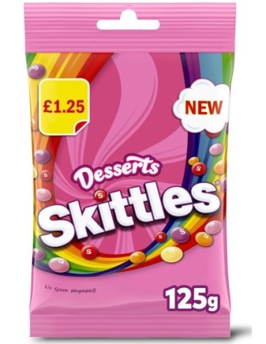 Skittles Vegan Desserts Pmp £1.25 125g