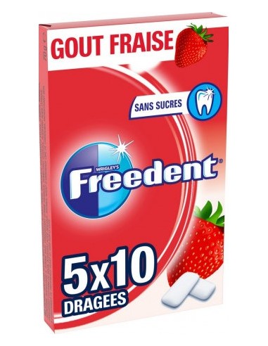 Freedent Chewing Gum Strawberry 5x10pcs