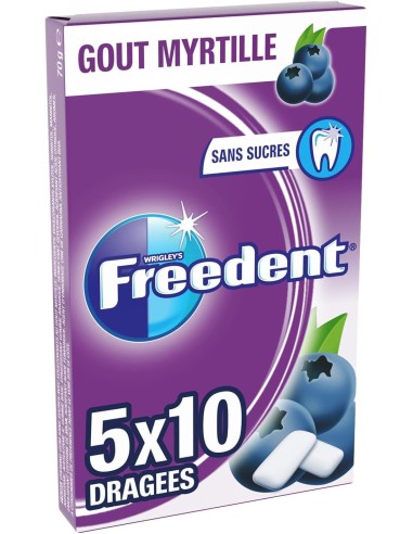 Freedent Chewing Gum Myrtille 5x10pcs