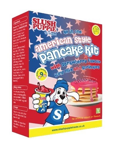 Slush Puppie American Pancake Kit with Strawberry Icing and Sprinkles 270g