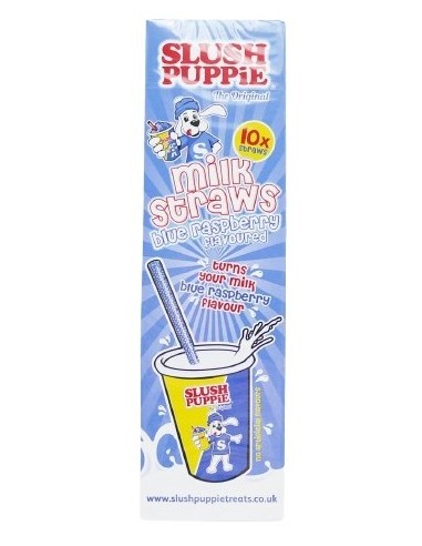 Slush Puppie Blue Raspberry Milk Straws 10x6g