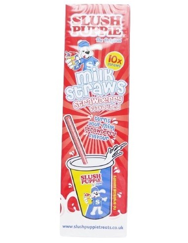 Slush Puppie Strawberry Milk Straws 10x6g