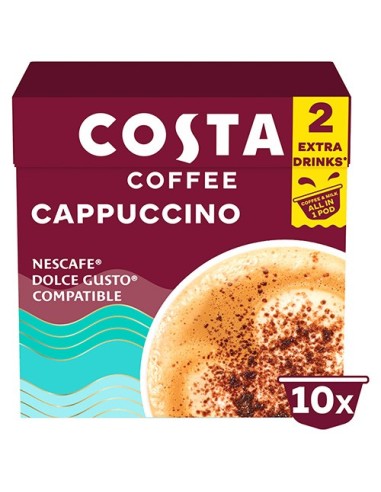 Costa Coffee Dolce Gusto Compatible Cappuccino Pods 10x13g