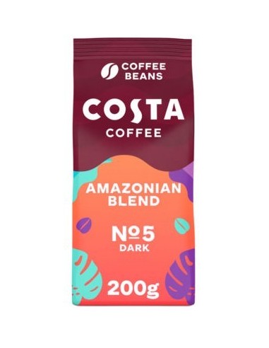 Costa Coffee Intensely Dark Amazonian Blend Coffee Beans 200g