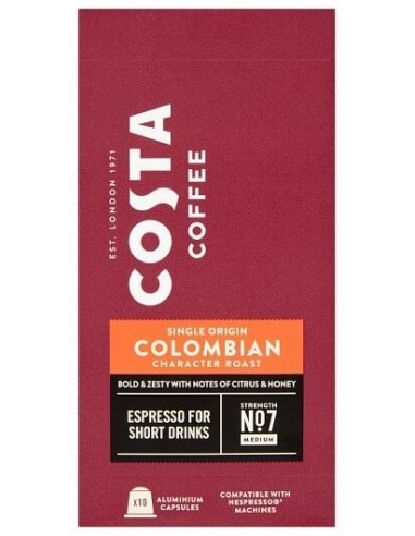 Costa Coffee Single Origin Colombian Character Roast 10x5.7g