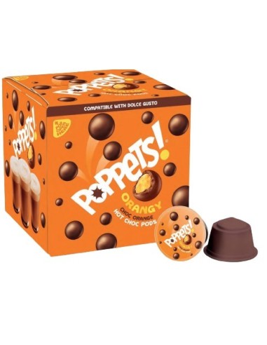 Poppets Dolce Gusto Compatible Orange Hot Chocolate Pods 12x16g