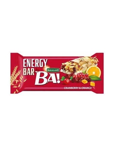 BA! Energy Bar Cranberry & Orange 40g