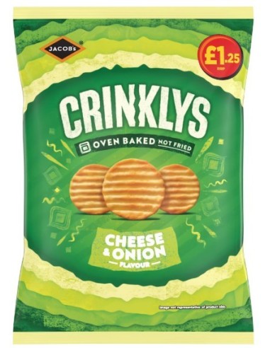 Jacob Crinklys Cheese & Onion Pmp £1.25 90g