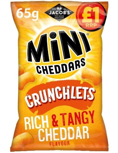 Jacob Mini Cheddars Crunchlets Tangy Cheddars Pmp £1 65g