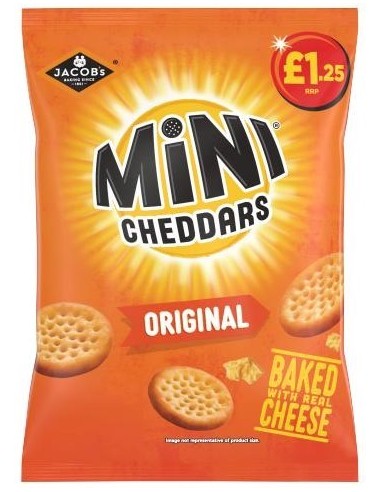 Jacob Mini Cheddars Original Pmp £1.25 90g